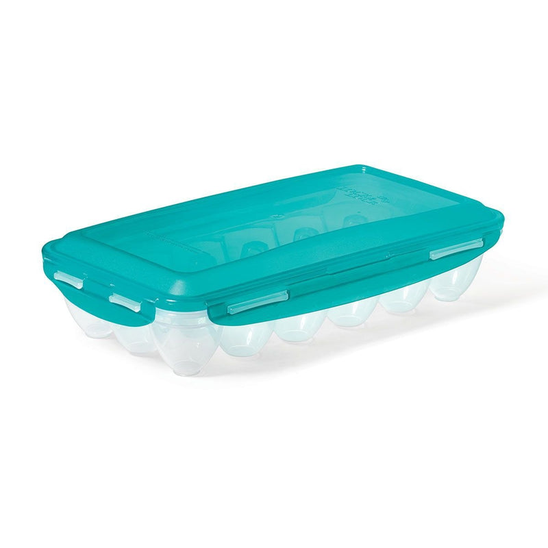 by BPA Free Plastic 18-Egg Holder with Airtight Clip Lid Y0155