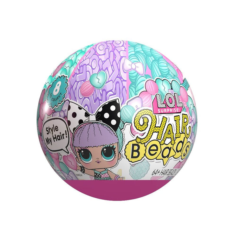 L.O.L. Surprise Hair Beads Tots with 60+ Hair Beads, Collectible Doll, Assorted, Ages 4+ I8326