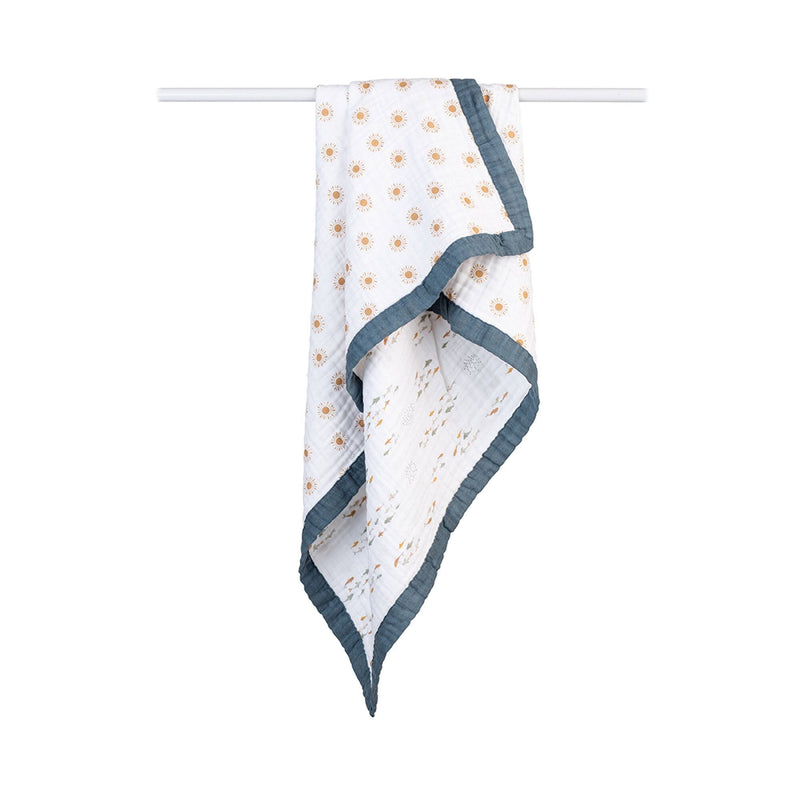 3-Ply Sun & Fish Reversible Muslin Blanket F8243