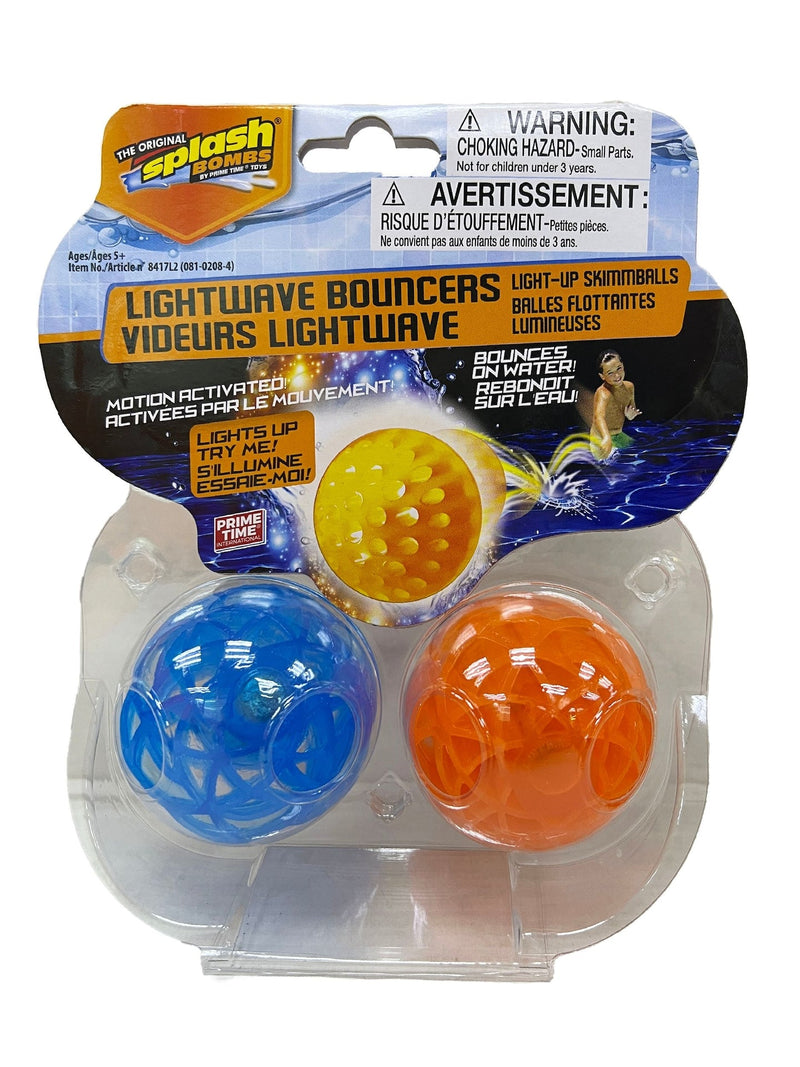 Luminator Light-Up Skim Ball Game, Multi-Coloured, 2-pk, Ages 5+, for Beach/Pool Fun Activities B2627