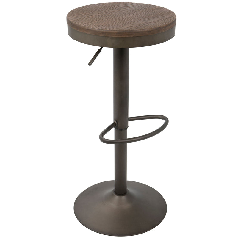 Dakota Adjustable Barstool, Brown, 2-pc M9395
