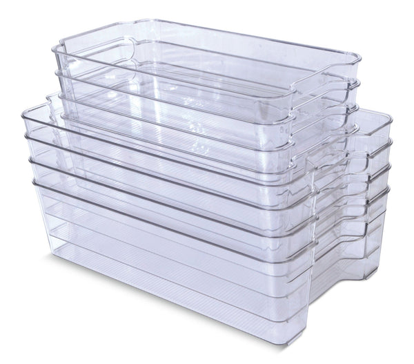 Clear Organization Bin Set, 8-pc Z4714