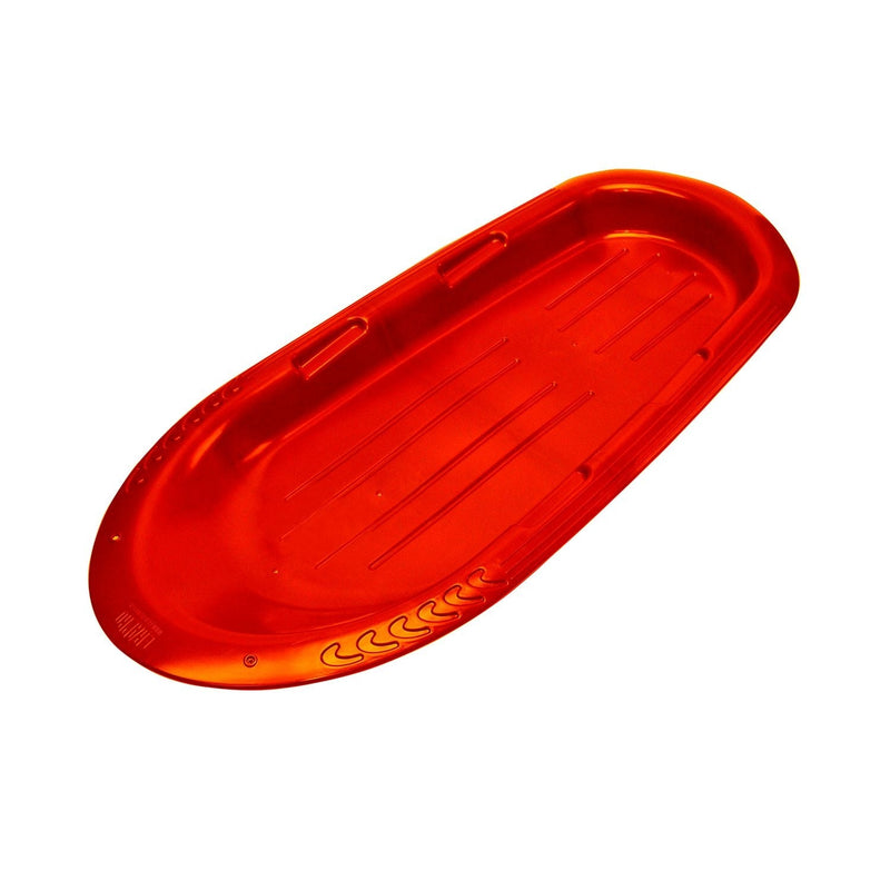 Manitou-X Kids' 2-Person Lightweight Plastic Winter Snow Sled/Toboggan with Grips I6092