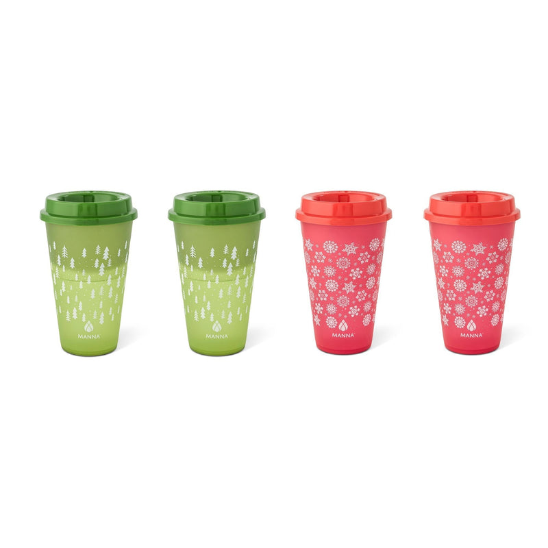 16-oz Reusable Colour-Changing Hot Cups, 4-pk W8005