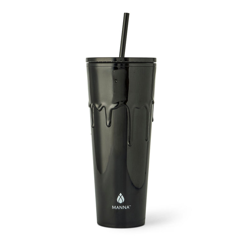 710-mL BPA-Free Black Slime Drip Textured Tumbler O6083