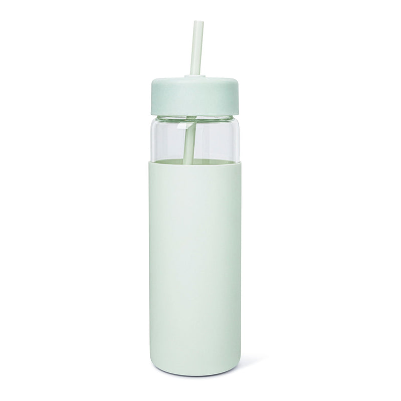 Swing Glass Tumbler with Straw, 24-oz, Assorted Colours Q5776