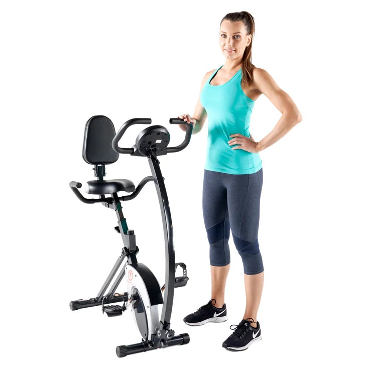 Marcy Foldable Exercise Bike with High-back Seat S4749