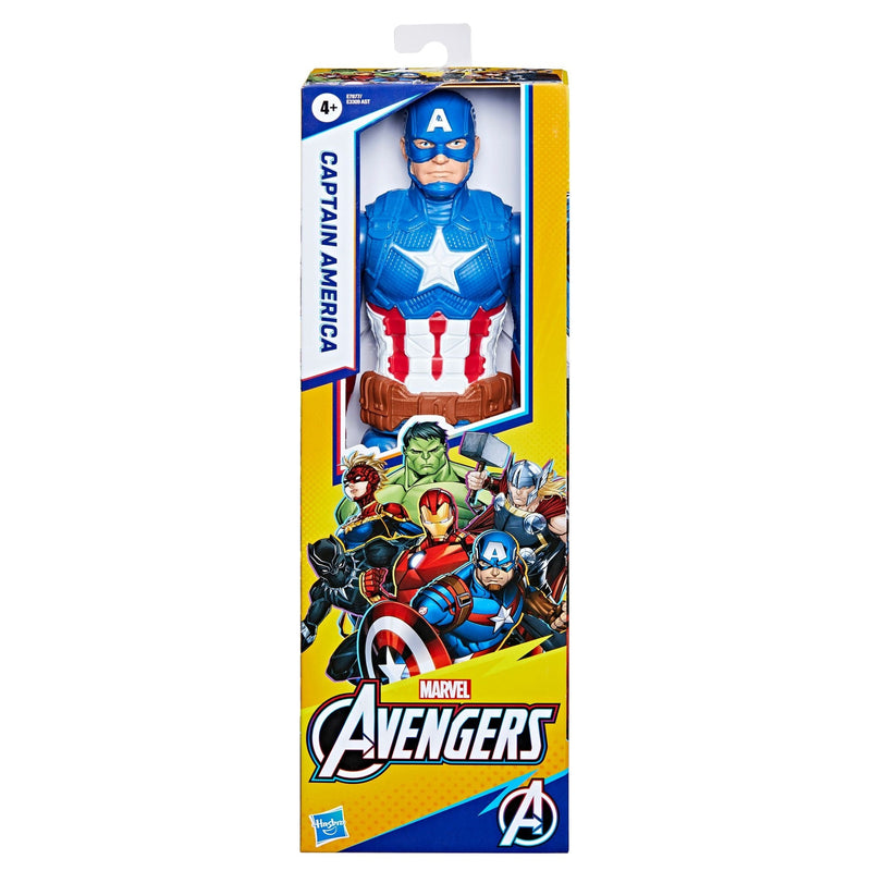 Titan Hero Series Captain America Action Figure, 12-in Toy, Ages 4+ I9012