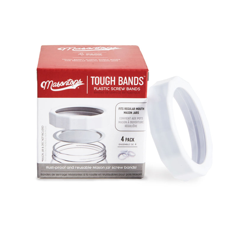 Regular Tough Screw Band for Jars, Rust-proof, 4-pk P998