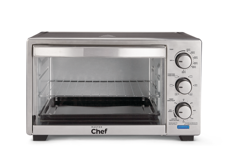 Convection Toaster Oven with 4 Functions, Stainless Steel, Black, 6-Slices J3630