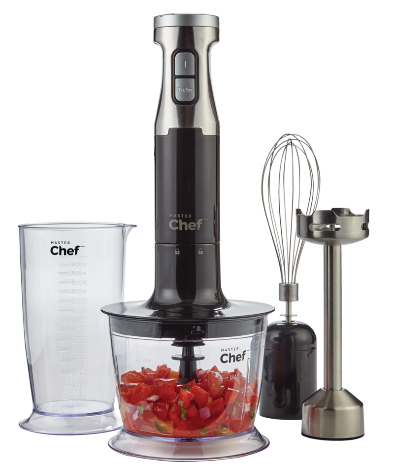 Corded Hand Blender with Whisk, Stainless Steel, Black V0561