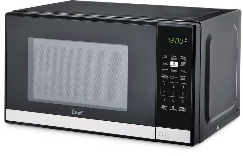 Countertop Microwave, 700 W, Black Stainless Steel, 0.7-cu-ft H8521