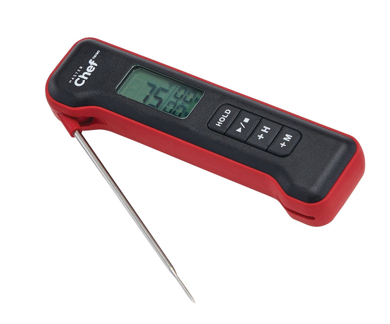 Digital Folding BBQ Food & Meat Thermometer with Stainless Steel Probe X2844