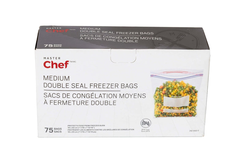 Double Seal Medium Freezer Bag, 75-pk J5659