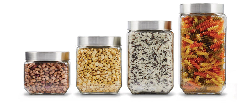 Glass Food Storage Container Set with Airtight Lid, 4 Count E0314