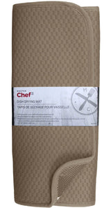 Microfiber Dish Drying Mat, Reversible, 15-in x 20-in, Mushroom