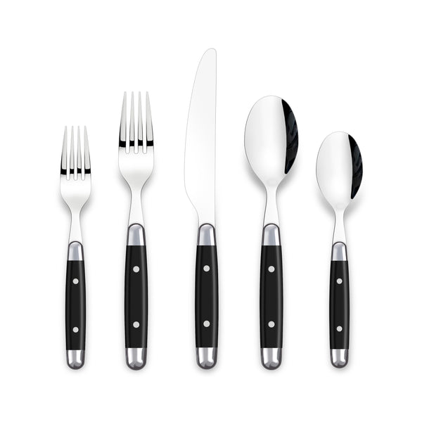 Rivet Flatware Set, Serves 4, 20-pc, with Caddy D8253