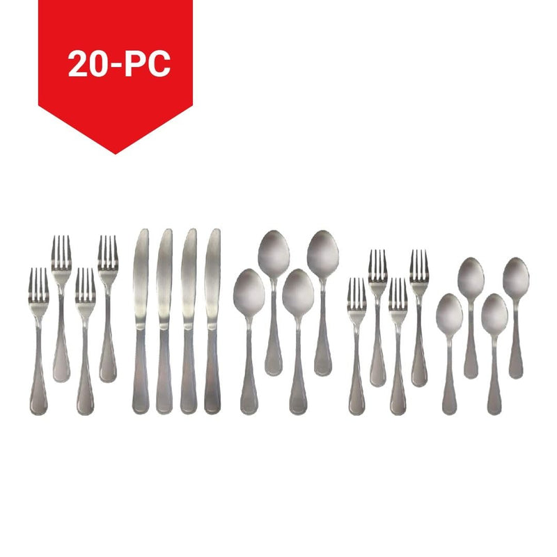 Round Stainless Steel Flatware Set, Serves 4, 20-pc T2240