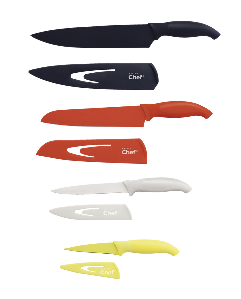 Stainless Steel Knife Set with Sheaths, Dishwasher Safe, 4-pc A3611