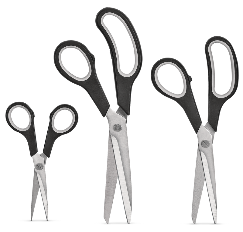 Stainless Steel Scissor Set, Ergonomic Grip, 3-pc A3181