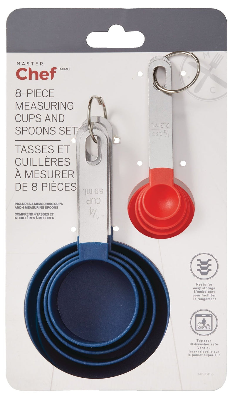 Stainless Steel Stacking Measuring Cup & Spoons Set, 8-pc W0304