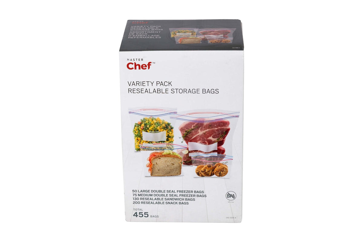 Zipper Food Storage Bag Variety Pack, 455-pk
