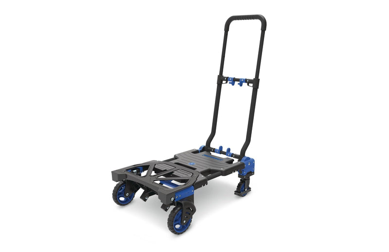 2-in-1 Folding Hand Truck, 300-lb, Black/Blue T5408