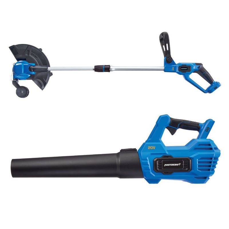 20V Cordless 12" String Trimmer and 370CFM Blower Combo Kit with 2 Ah Battery and Charger R1958