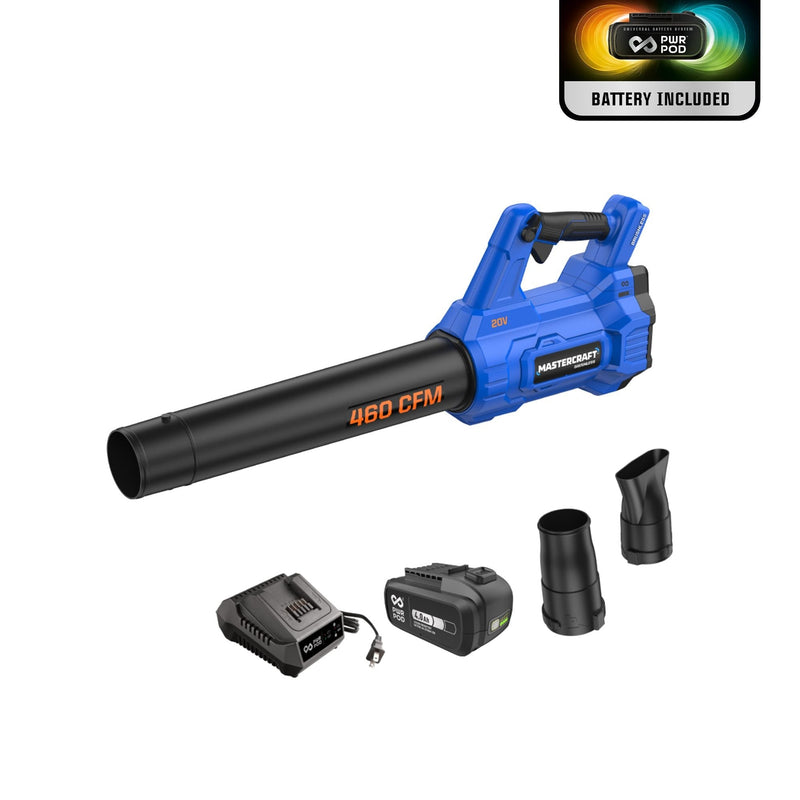 20V Cordless 460 CFM Brushless Leaf Blower Kit with 4 Ah Battery and Charger P2278