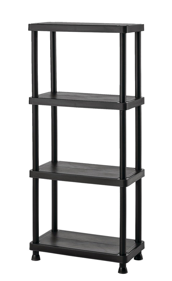 4-Shelf Resin/ Plastic Storage Rack/ Shelving Unit, 23 x 12 x 52-in K9266