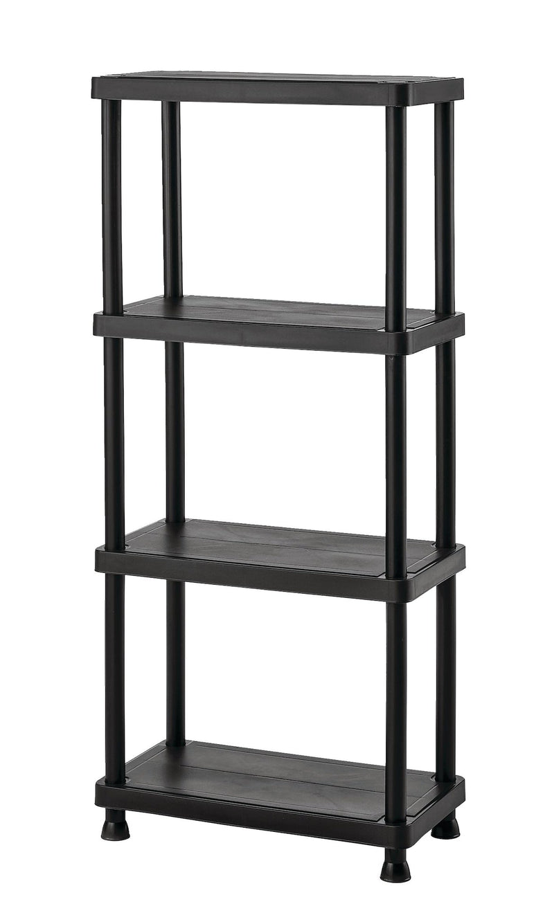 4-Shelf Resin/ Plastic Storage Rack/ Shelving Unit, 23 x 12 x 52-in K9266