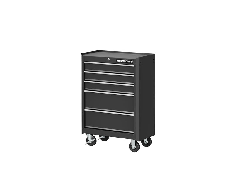 5-Drawer Tool Storage Cabinet, Black, 24-in Q4190