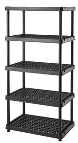 5-Shelf Resin/ Plastic Storage Rack/ Shelving Unit, 36 x 24 x 72-in