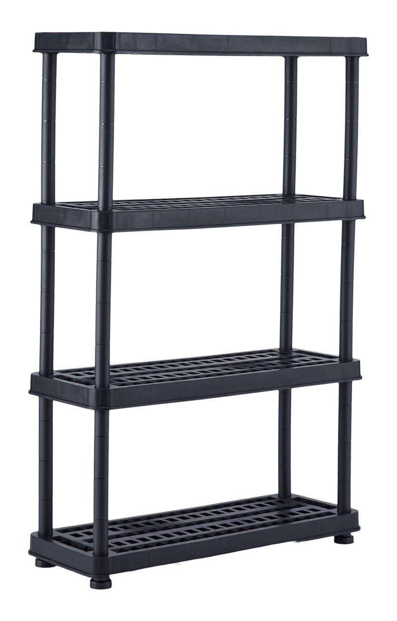 Adjustable 4-Shelf Resin/ Plastic Storage Rack/ Shelving Unit, 36 x 14 x 54.5-in N7032