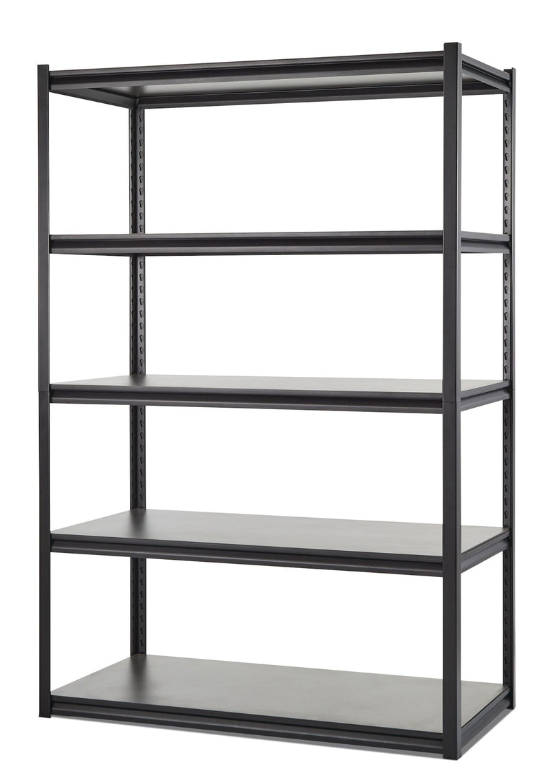 Adjustable 5-Shelf Steel Metal & Wood Storage Rack/Shelving Unit, 48 x 24 x 72-in U547