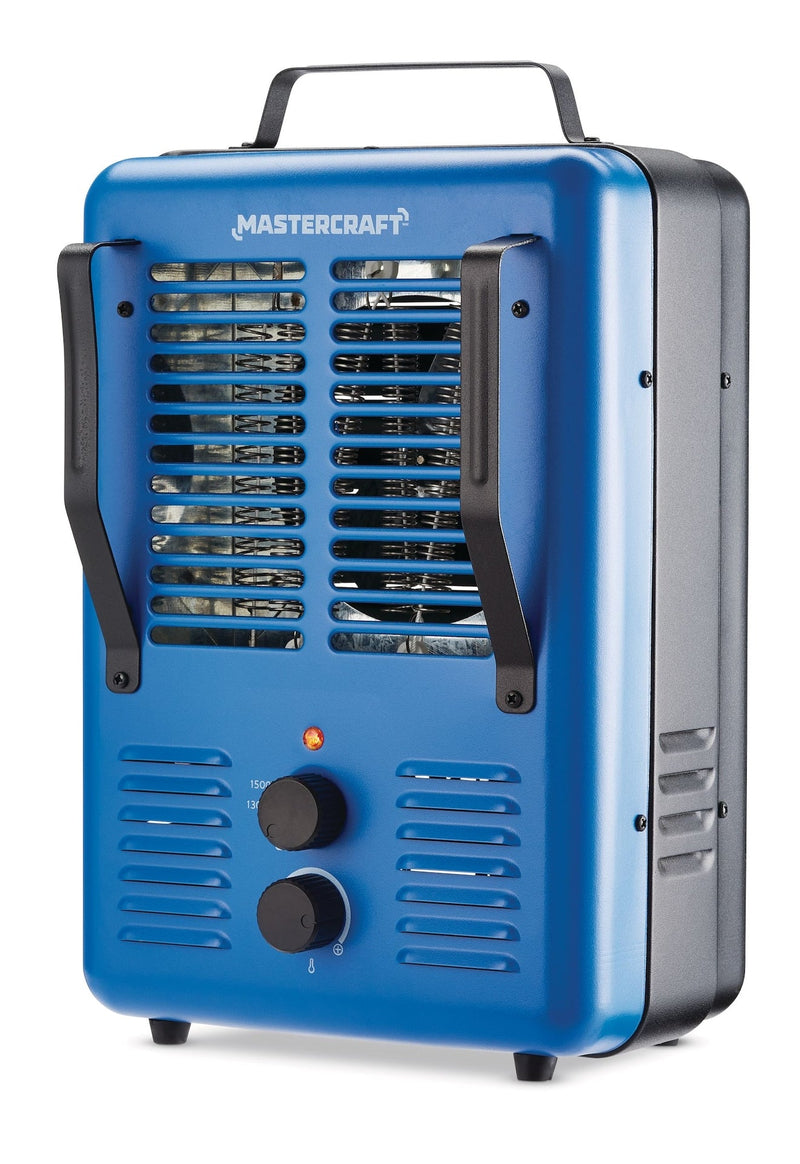 Deluxe Milkhouse Utility Space Heater with Thermostat, 1500W, Blue J9197