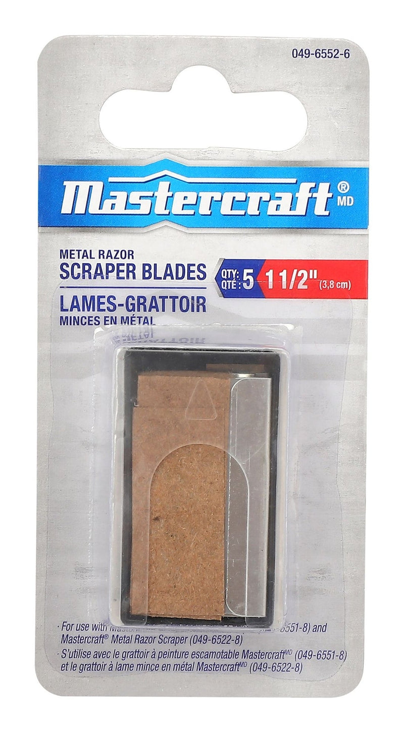 Replacement Razor Blades For Glass & Surface Scraper Tool, 1-1/2-in, 5-pk L0759