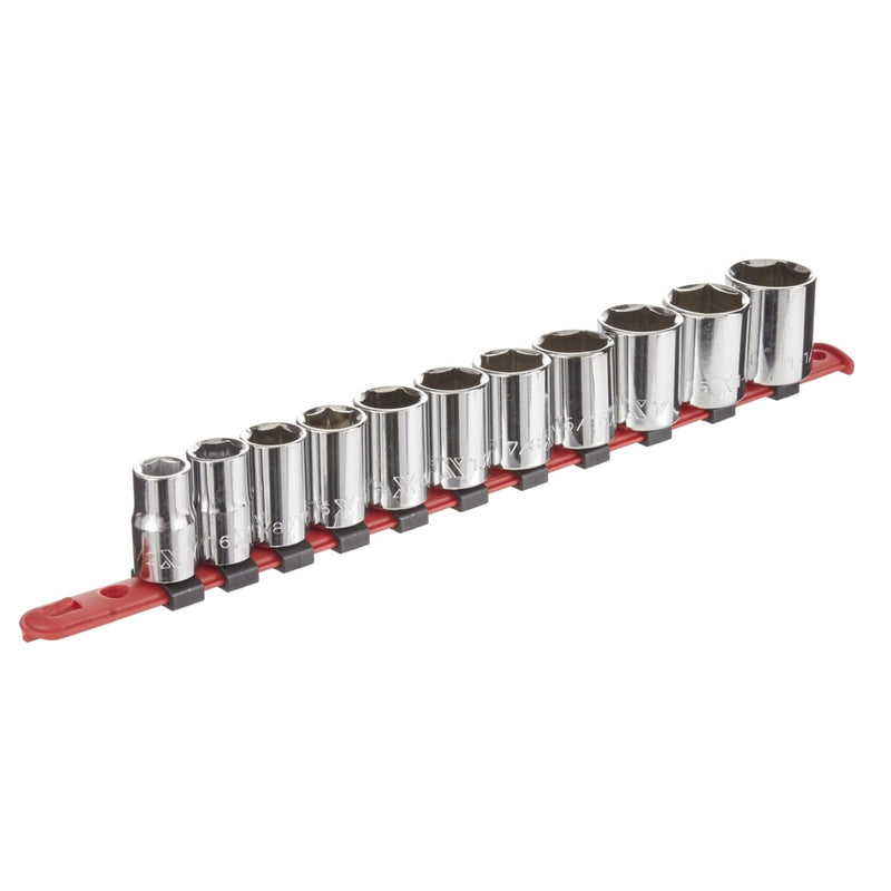 1/2-in Drive 6 Pt. Socket Set, SAE, Nickel-Chrome Plating, 11-pc L4774
