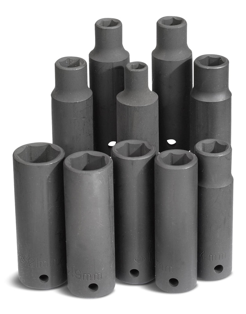 1/2-in Drive Deep Impact Socket Set, Metric, 10-pc M2240