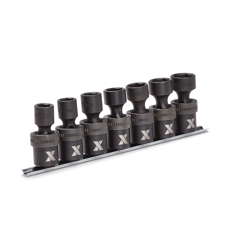 1/2-in Drive Swivel Impact Socket Set, 7-pc, Metric, Cr-Mo F7855
