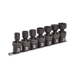 1/2-in Drive Swivel Impact Socket Set, 7-pc, SAE, Cr-Mo