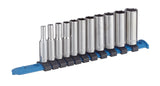1/4-in Drive Deep Socket Set 11-pc, CRV, Nickel-Chrome Plating