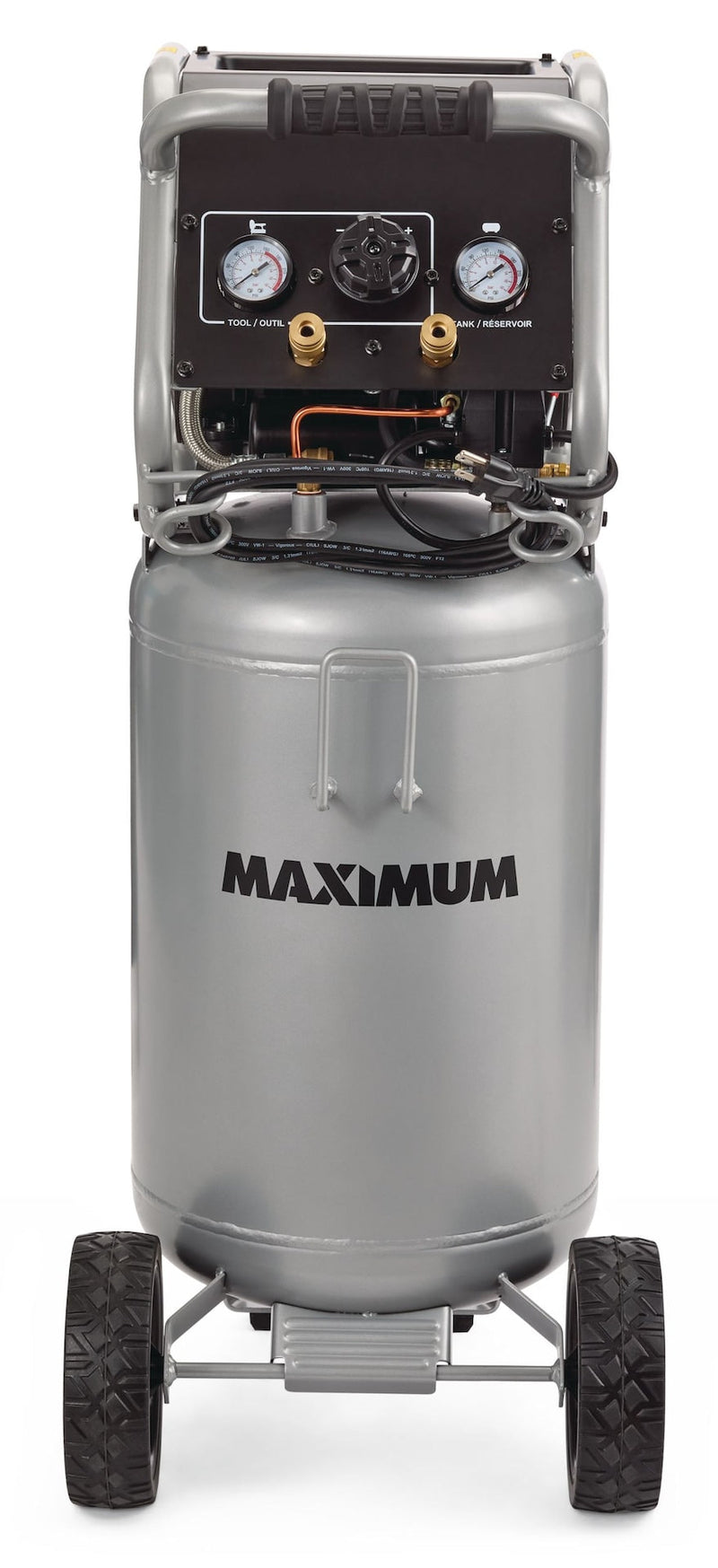 15-Gallon Oil-Free Quiet Portable Vertical Air Compressor with Top Tray Y5575