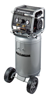 15-Gallon Oil-Free Quiet Portable Vertical Air Compressor with Top Tray