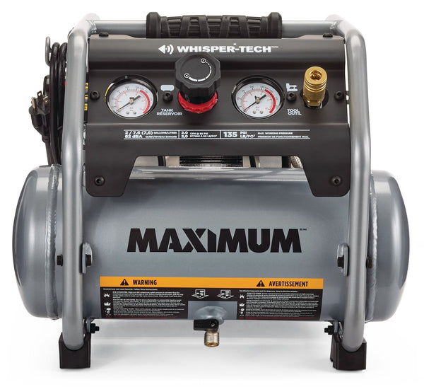 2-Gallon Quiet Air Compressor, 135 PSI, 1 HP U1177