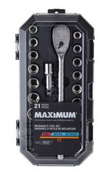 21 Piece 1/2" Drive Metric Socket Set