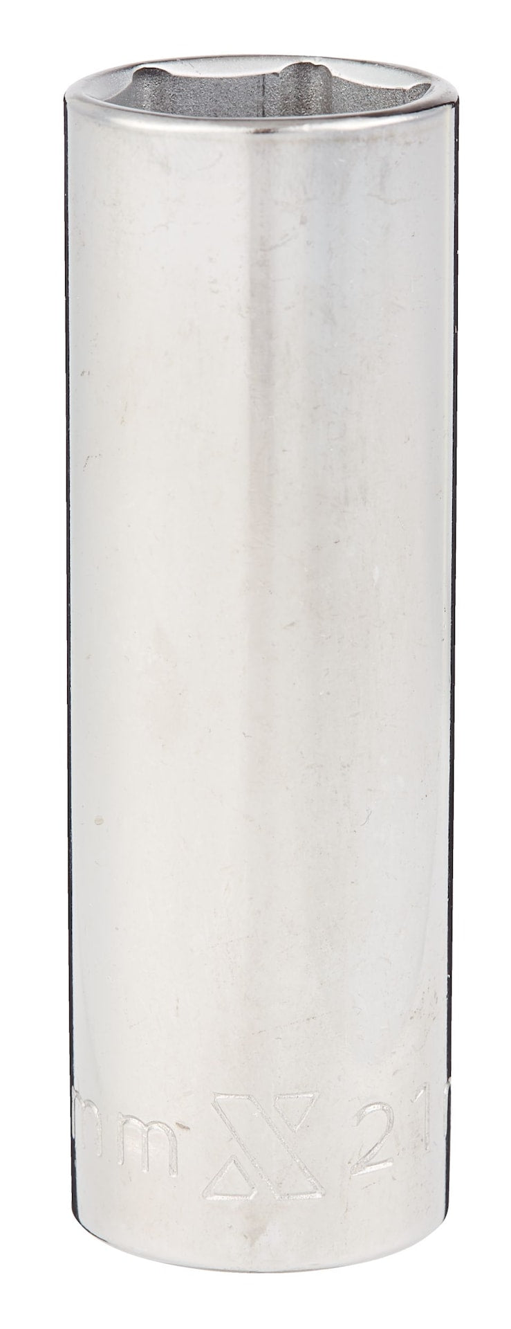 21mm 1/2-in Drive Deep Socket 6-Point, CRV, Chrome Plating D5395