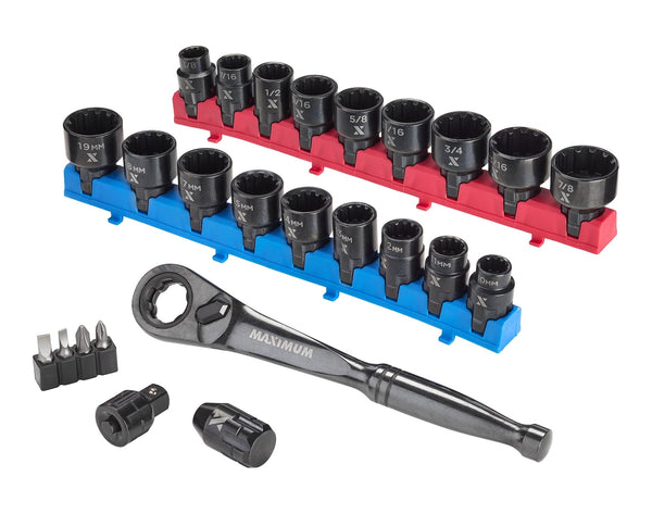25 Piece 3/8" Drive Pass-Thru Socket Set I2073