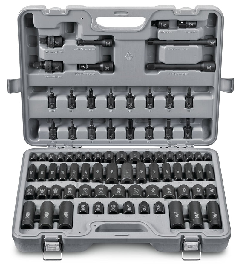 3/8-in & 1/2-in Drive Professional Grade Impact Socket Set, 83-pc, CRMO G5703