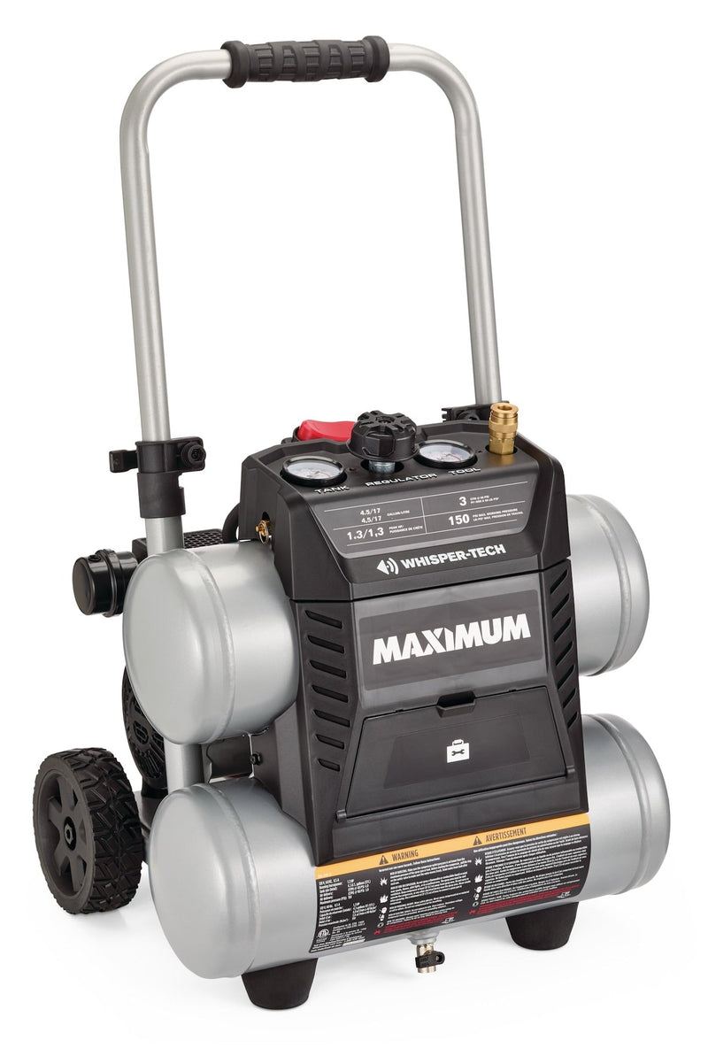 4.5-Gallon Quiet Air Compressor, 150 PSI, 1.3 HP F7364